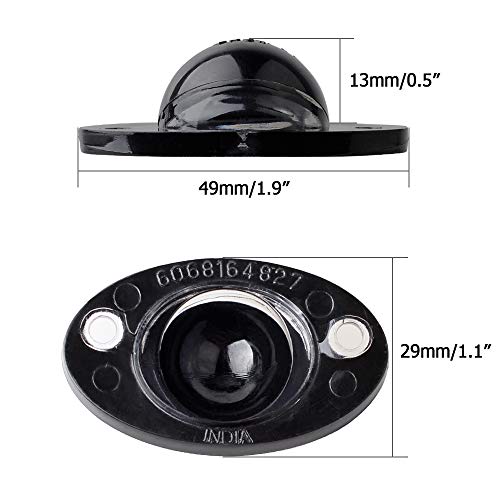 HERCOO License Plate Lights Lamp Lens Left Right Hand Black Housing Compatible with 1994-2002 Dodge Ram 1500 2500 3500 Pickup Truck Rear Step Bumper Aftermarket Replacement, Pack of 2 - Image 2