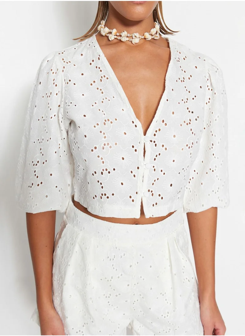 trendyol Openwork Knitted Top