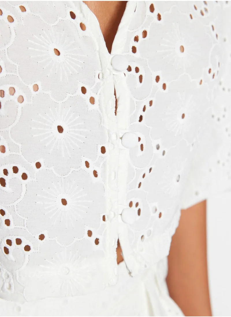 trendyol Openwork Knitted Top