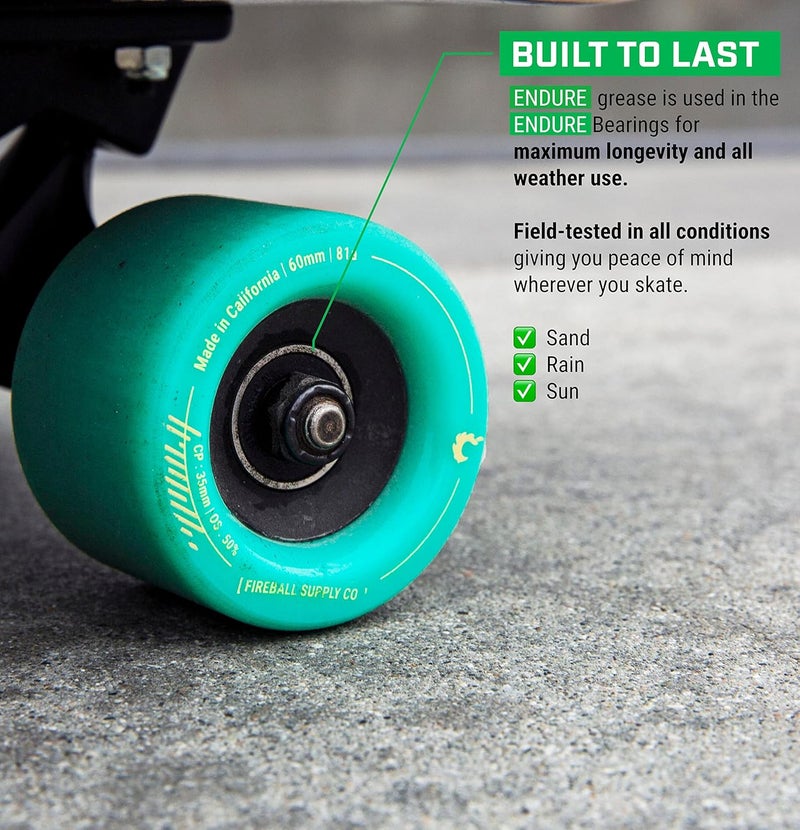 fireball Dragon Skateboard Bearings Set 8 Pack - Fast 608 Longboard Bearings Set for Skateboards Inline & Roller Skates - Bearings for Skateboarding Guaranteed for Life - Image 4