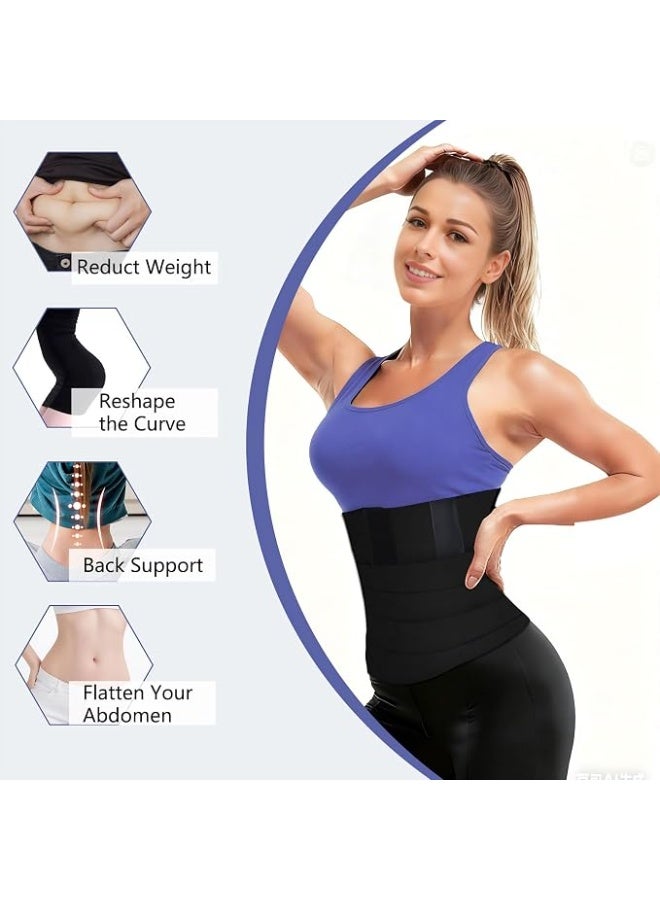 Hugifts Adjustable waist trainer for women, shaping waist belt, with sauna-style abdominal bandage, tummy control and buttock lifting shaping belt, plus size unisex waist trainer. - Image 5
