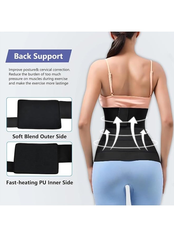 Hugifts Adjustable waist trainer for women, shaping waist belt, with sauna-style abdominal bandage, tummy control and buttock lifting shaping belt, plus size unisex waist trainer. - Image 4