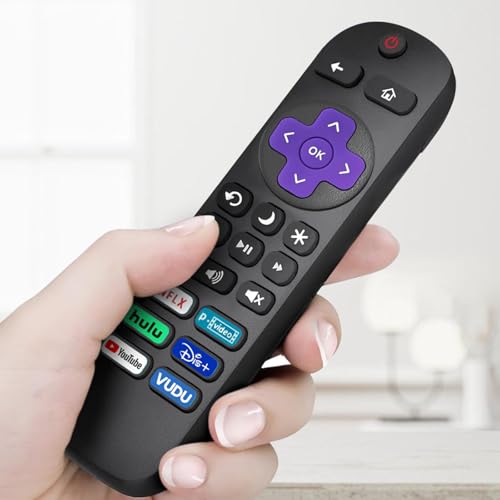 YesBes جهاز تحكم عن بعد بديل 3 عبوات لتلفاز Roku، متوافق مع جميع أجهزة TCL Roku/Hisense Roku/Onn Roku/Sharp/Philips Roku (غير متوافق مع Roku Stick أو Box أو Speaker) - Image 3
