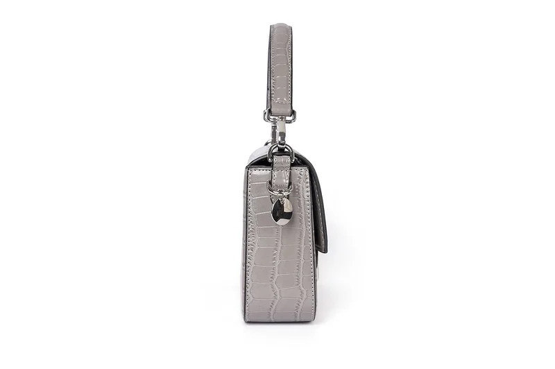 Cuple Croc-embossed, baguette-style purse