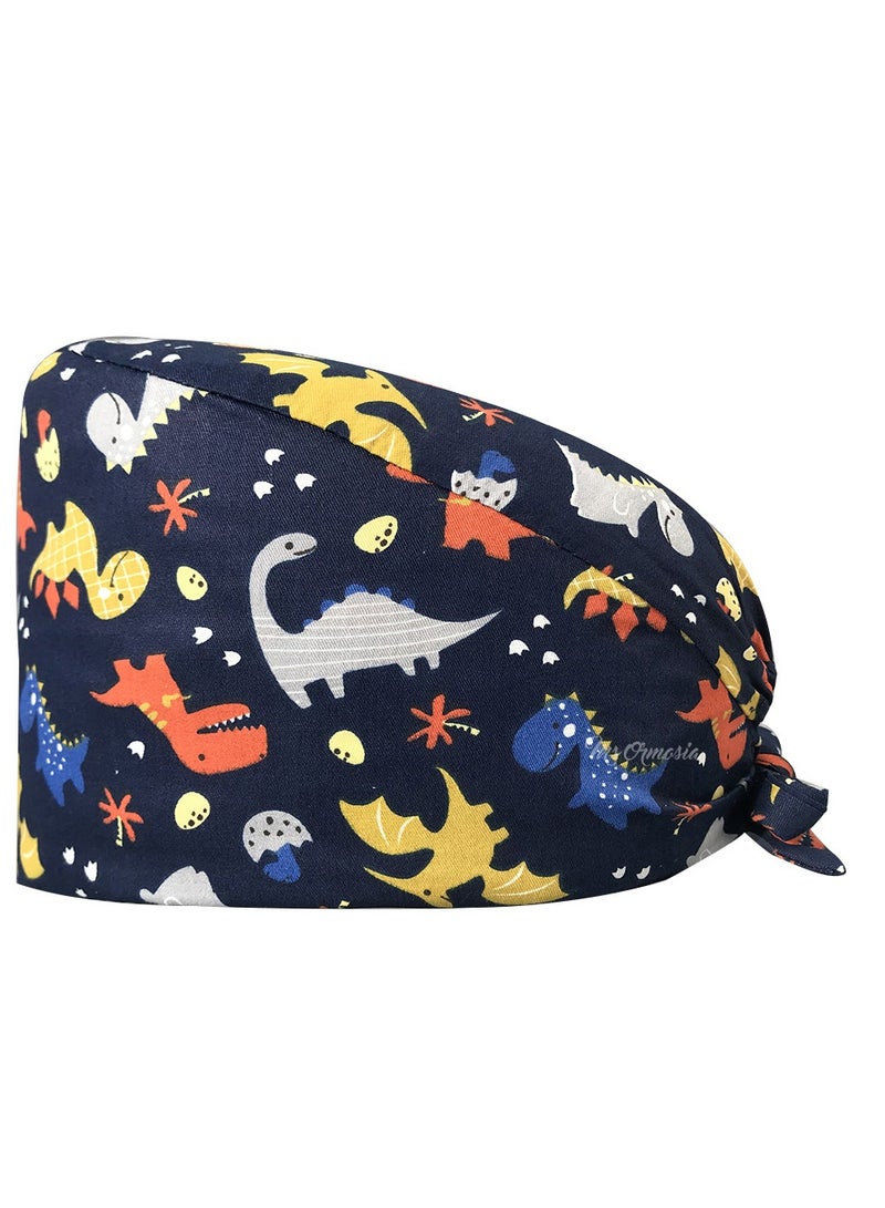 KUYING Nurse Hat With Small Fresh And Cute Pattern Medical Work Hat