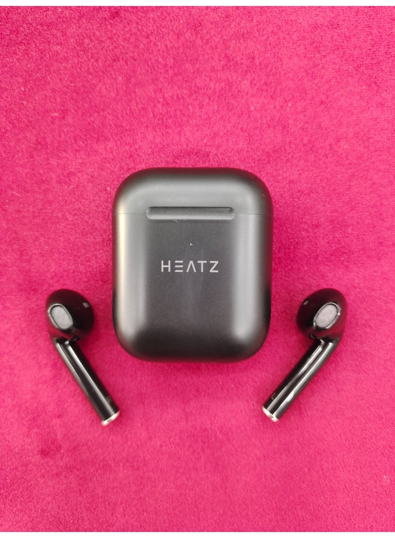 Heatz ZB90 Wireless ZPods | Bluetooth Wireless Earbuds | Touch Sensor Control | Dual Microphone Clear Calls | Stereo Sound | Long Battery Life | Free Silicone Case | Black - Image 3