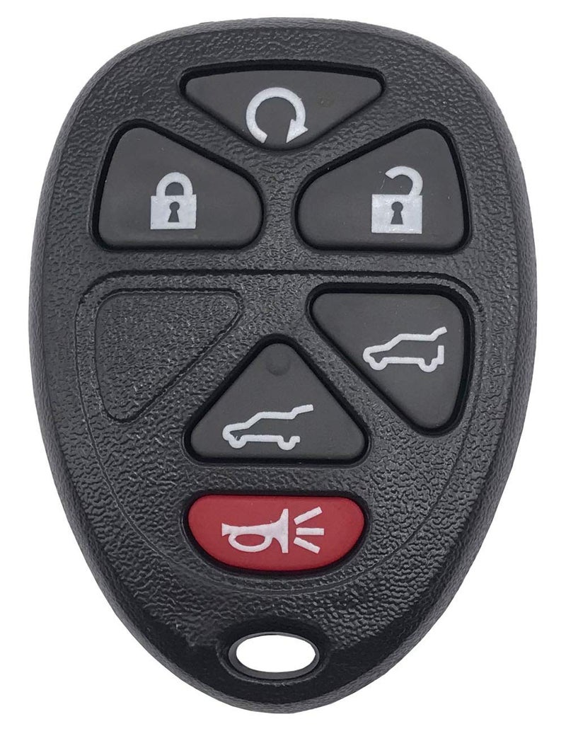 Replacement Key Fob Cover Fit for 2007 2008 20092016 Chevy Suburban Tahoe Traverse GMC Pontiac Saturn Suzuki Cadillac Buick Keyless Entry Remote Key Fob Shell Pad Black 6 Buttons
