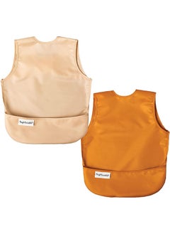 Tiny Twinkle Mess-Proof Apron Toddler Bibs w/Tug-Proof Closure, Baby Food Bibs, 2 Pack Sand Cinnamon, (Small 6-24 Months) - pzsku/Z27BCE99ADF0206BAEC07Z/45/_/1738048080/716e740d-c30a-41ec-b3b8-e5ee77ce1ff9