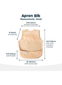 Tiny Twinkle Mess-Proof Apron Toddler Bibs w/Tug-Proof Closure, Baby Food Bibs, 2 Pack Sand Cinnamon, (Small 6-24 Months) - pzsku/Z27BCE99ADF0206BAEC07Z/45/_/1738048081/3848b28b-53ae-43e8-81dc-2a02fd61518a