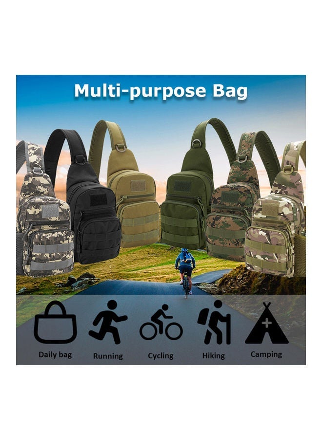 نيبمينينت حقيبة صدر رياضية كاموفلاج للرجال والنساء بسعة كبيرة مناسبة للمشي لمسافات طويلة وركوب الدراجات في الهواء الطلق بلون أخضر آرمي، يمكن حملها على الظهر والكتف 20.00*5.00*15.00سم - Image 3