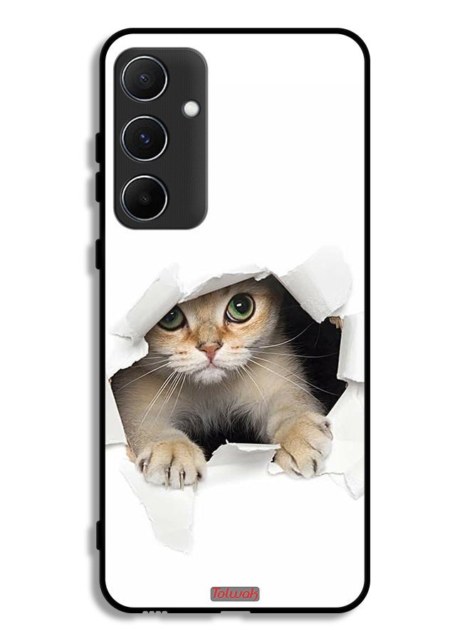Tolwak Samsung Galaxy A55 5G Protective Case Cover Cat Appearing - Image 1