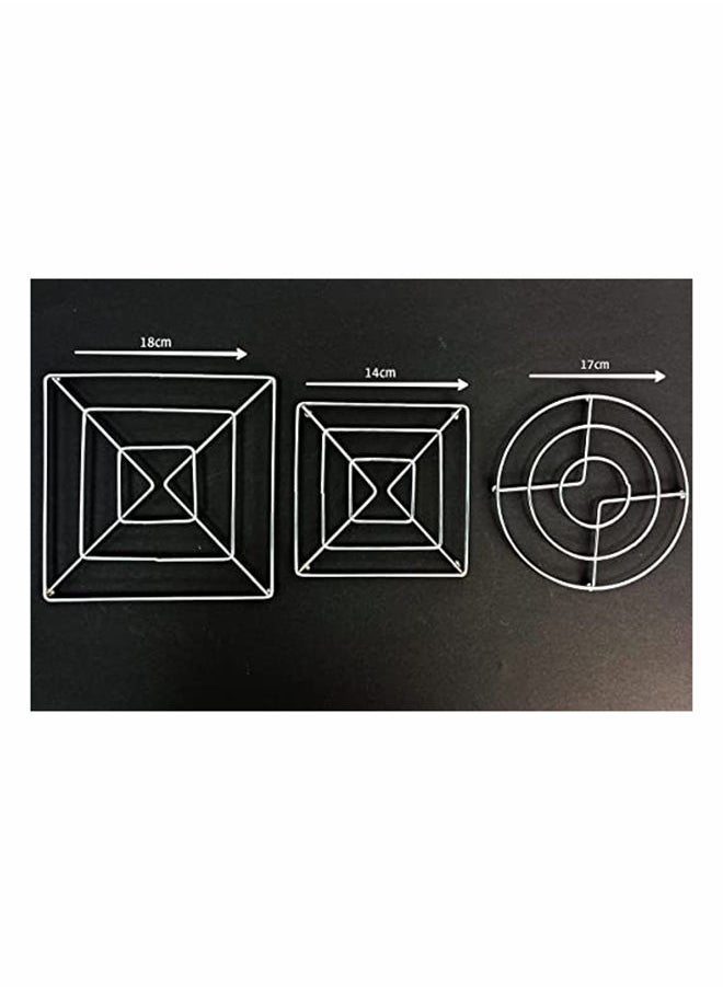 AKDC Hot Pot Holder Hot Dish Stand Plated Stainless Steel Trivet Hot Pan Mat Trivets Heat Resistant Round Pads Holders Hot Dishes TableTeapot Kitchen (Square 18 CM)  - Image 5