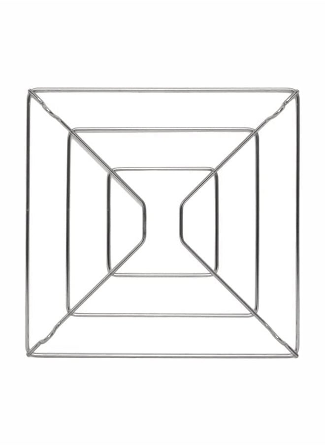 AKDC Hot Pot Holder Hot Dish Stand Plated Stainless Steel Trivet Hot Pan Mat Trivets Heat Resistant Round Pads Holders Hot Dishes TableTeapot Kitchen (Square 18 CM)  - Image 1