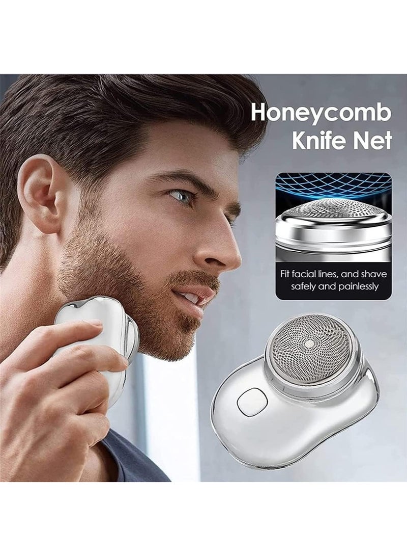 إيه جي دي ماكينة حلاقة كهربائية صغيرة محمولة دوارة، سهلة الاستخدام، وقابلة لإعادة الشحن موديل (SQ-210) فضي - Image 4