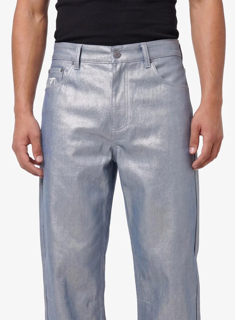 Karl Kani  OG Silver Relaxed Baggy Jeans for Men | Best Price UAE