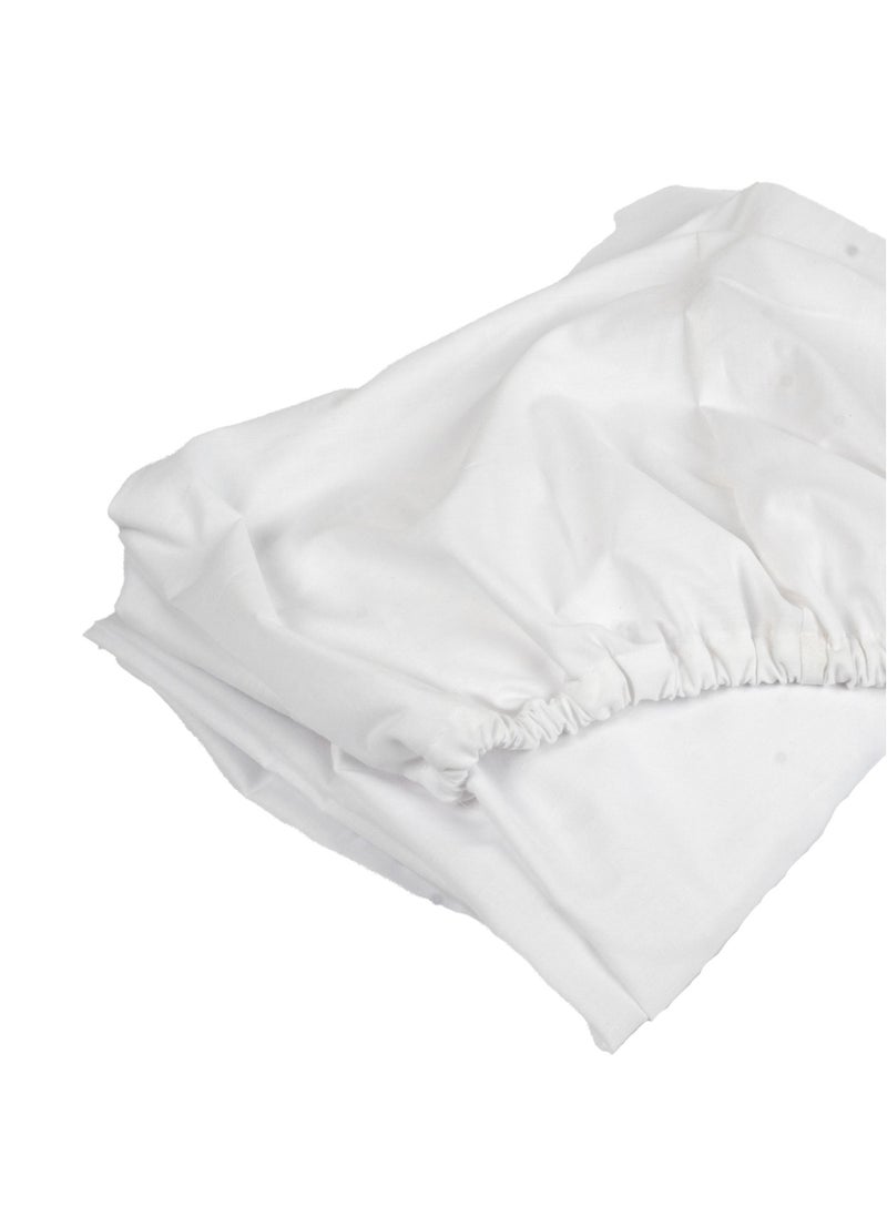 Home of linens - Fitted Sheet White 120x200 - Image 1