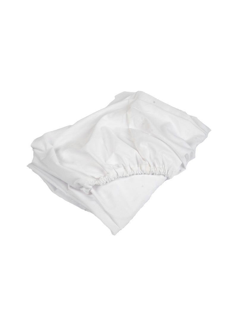 Home of linens - Fitted Sheet White 120x200 - Image 1