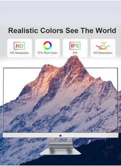 HILUKE 23.8" Full HD All-in-One Desktop Computer - Intel i7 8750H- Windows 10 pro, 16GB RAM, 512GB SSD, Dual-Band WiFi, HDMI, USB 3.0, FHD IPS Display office Computer with Keyboard, Mouse, 3MP Camera  - Image 2