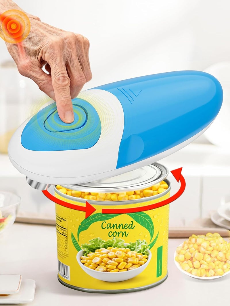 Befumly Electric Can Opener for Seniors Arthritis: Battery Operated, Hands free, Cordless, One Touch, Easy to Clean - Automatic Can Opener Smooth Edge with Powerful Motor for Kitchen by - Image 1