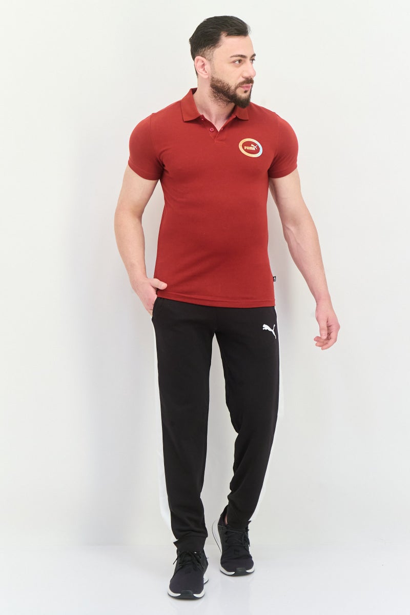 PUMA Men Slim Fit Short Sleeves Training Polo Shirt, Red - Image 4