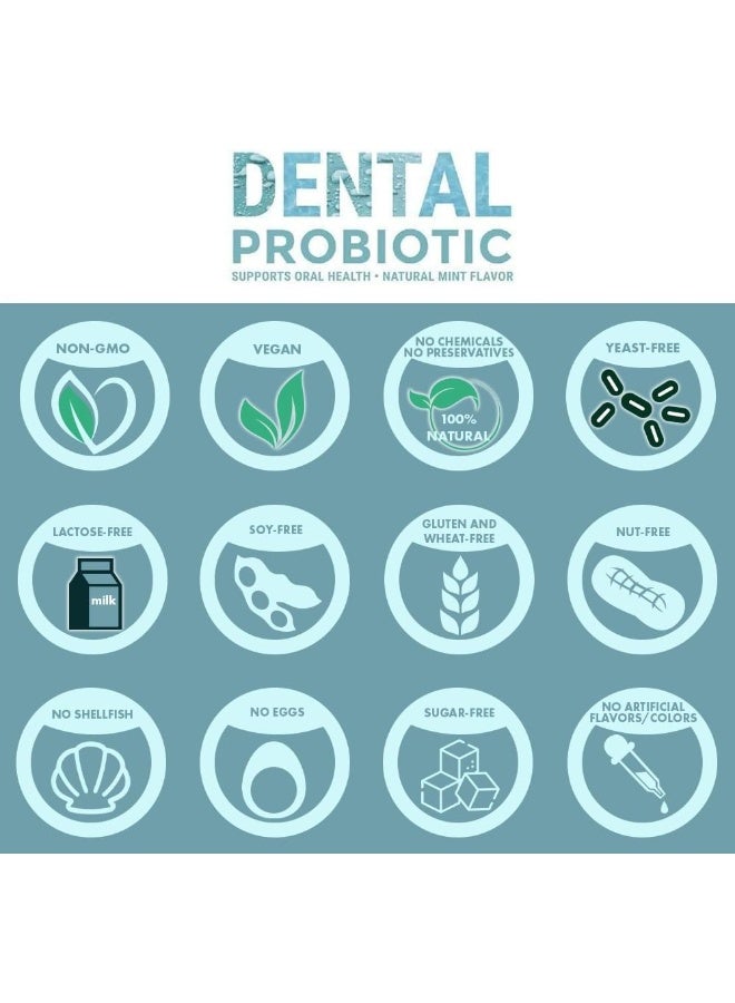 Replenish the Good Dental Probiotic, 60 Sugar Free Chewable Tablets, Mint Flavor - Vegan Supplements w/BLIS K12 & M18 - Boosts Oral Health - Fights Bad Breath (Halitosis), Tooth Decay, Strep Throat - Image 4