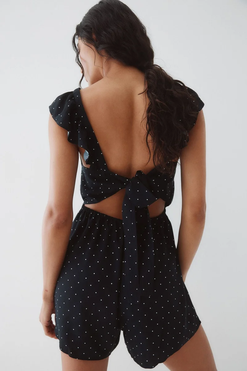 H&M  Tie-back playsuit for Women | Best Price UAE
