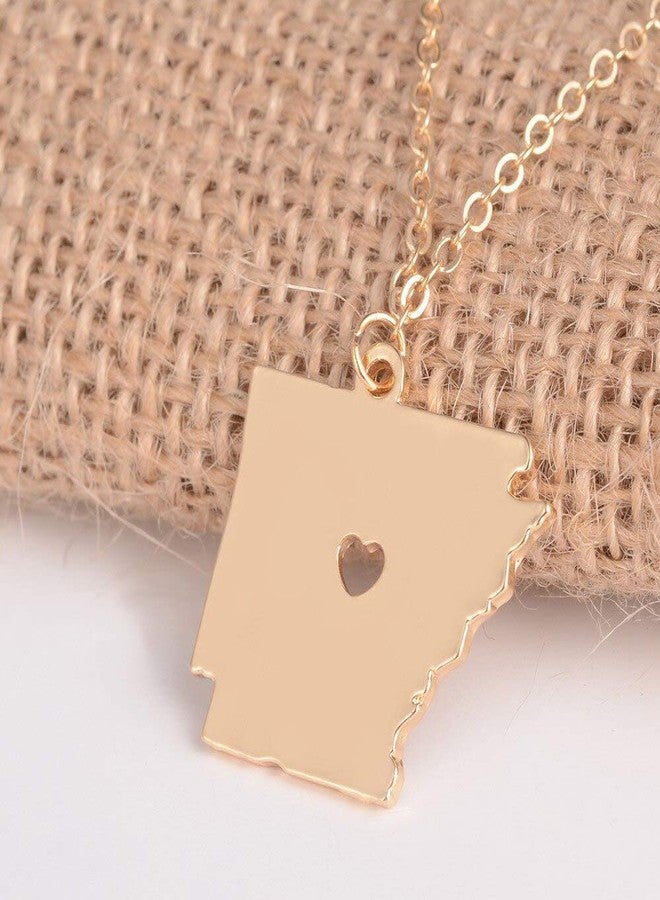 آرت أتاك قلادة "أحب أركنساس" من الفولاذ المقاوم للصدأ من آرت أتاك، أرض الفرص، قلادة جامعة رايزرباك بير ستيت (ذهبية) - Image 3