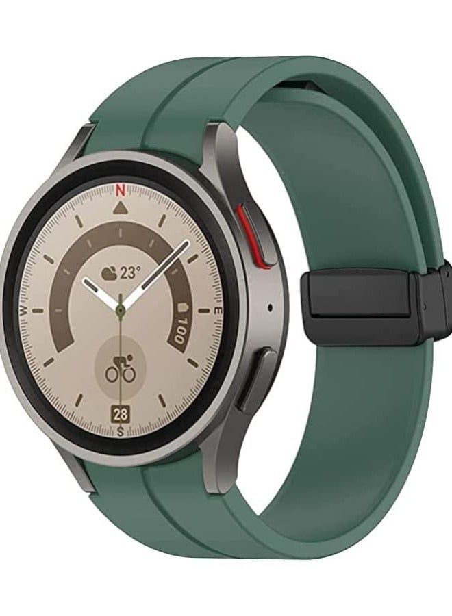 سوار ساعة رياضي من السيليكون بمشبك مغناطيسي قابل للطي لساعة سامسونج جالاكسي 5 برو مقاس 20 ملم من اليير - Image 1