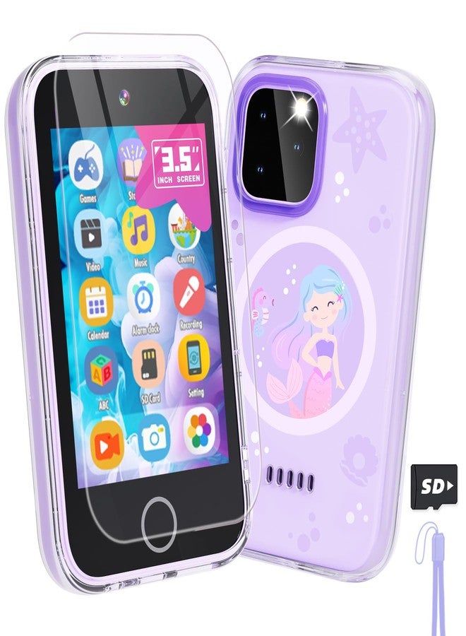Dylanto Kids Phone ,3.5'' Touchscreen Phone for Kids Learning Play Toys for 3-9 Years Old Girls with Dual Camera,Video Players,Game,Christmas Birthday Gifts for Girls Age 3 4 5 6 7 8 9 -Purple - Image 1