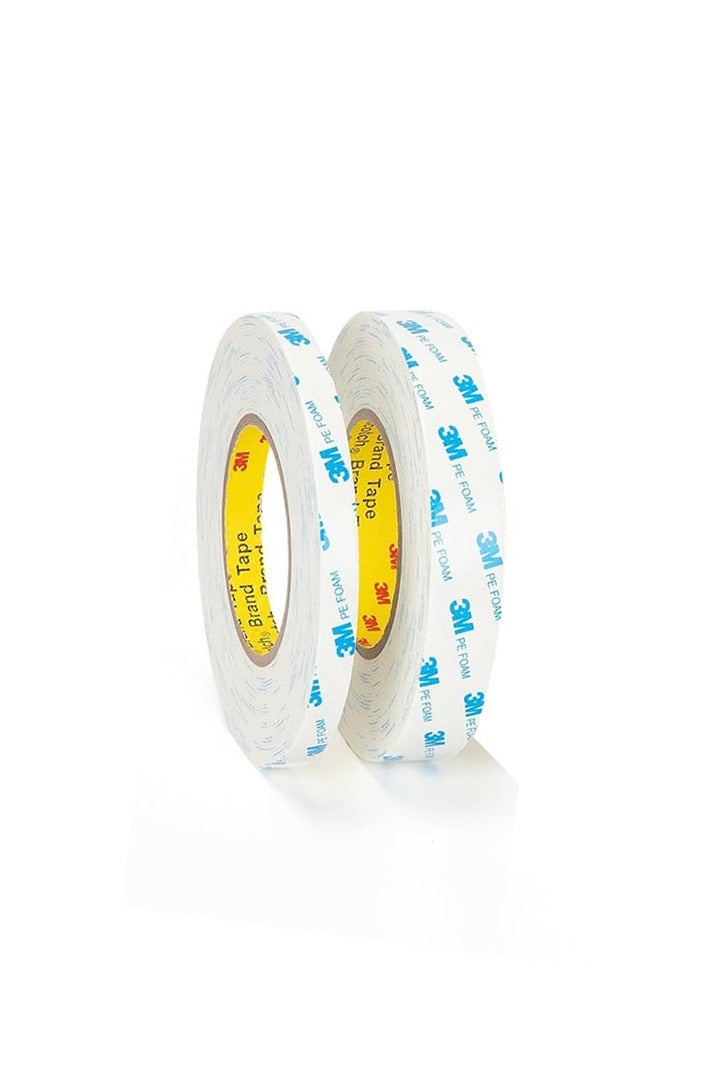 3M Double-Sided Tape (1 Roll), Heavy Duty PE Foam Mounting Tape, Waterproof Removable Tape for Walls, Picture Hangings, Bathroom Decorations, DIY Crafts (Available in 2 Sizes: 1cm x 3m / 2.5cm x 3m) - Image 1