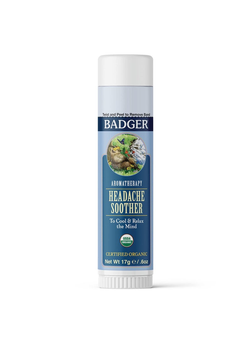Badger Badger Headache Soother 100 Organic Essential Oil Aromatherapy AllNatural Headache Relief wPeppermint Eucalyptus  Lavender 6 oz 