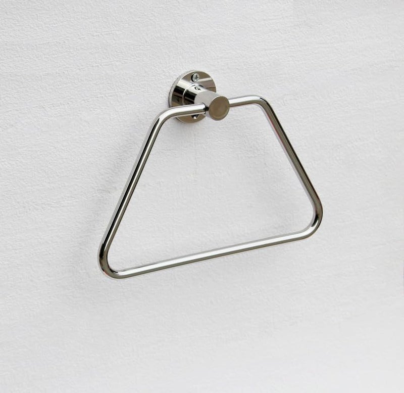 STONE STONE Stainless Steel Towel Ring for BathroomWash BasinNapkinTowel HangerBathroom Accessories with Chrome Finish Triangle Shape - Image 3