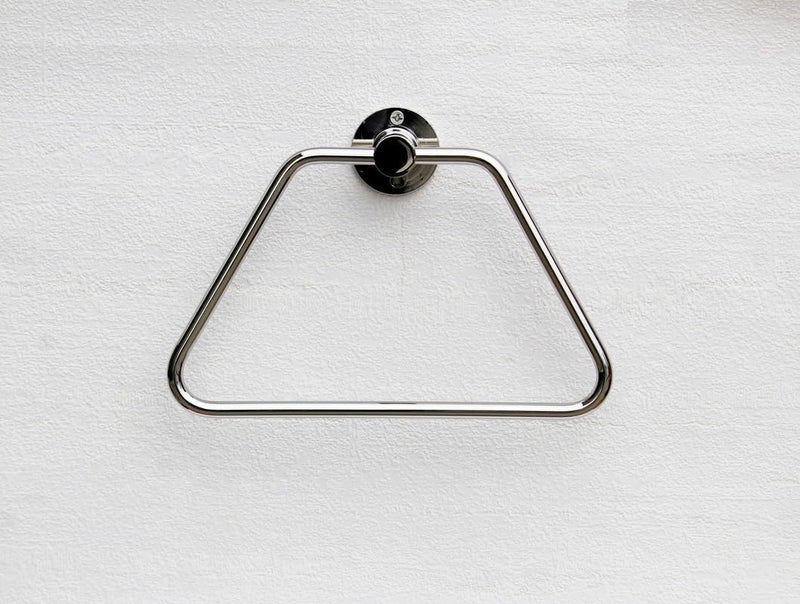 STONE STONE Stainless Steel Towel Ring for BathroomWash BasinNapkinTowel HangerBathroom Accessories with Chrome Finish Triangle Shape - Image 2