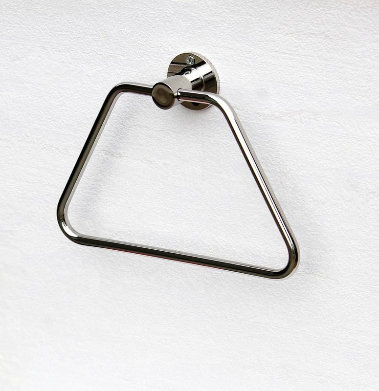STONE STONE Stainless Steel Towel Ring for BathroomWash BasinNapkinTowel HangerBathroom Accessories with Chrome Finish Triangle Shape - Image 4