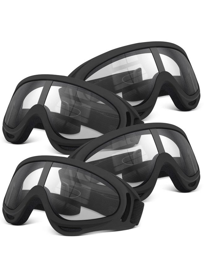 POKONBOY - 4 Pack Protective Goggles Safety Glasses Eyewear Compatible With Nerf Guns For Kids Teens Game Battle (Black) - Image 1