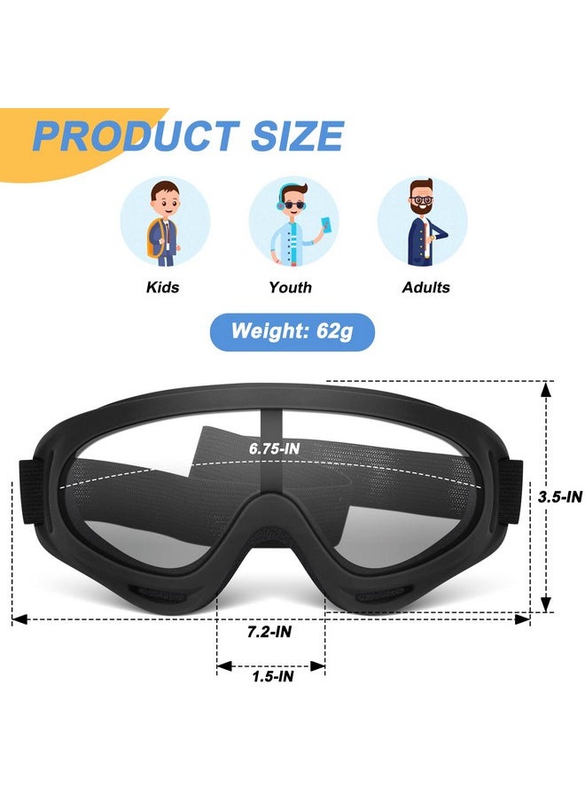 POKONBOY - 4 Pack Protective Goggles Safety Glasses Eyewear Compatible With Nerf Guns For Kids Teens Game Battle (Black) - Image 1