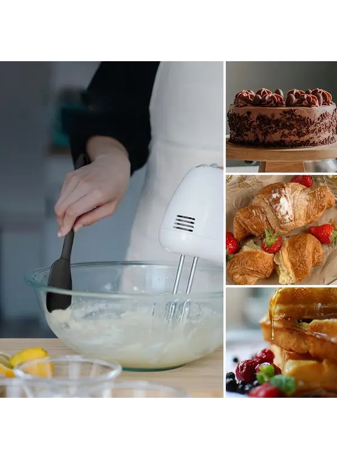 5 قطع من مجموعة أدوات المطبخ السيليكونية السوداء، وأدوات الخبز، ومكشطة، وملعقة، وخفاقة - Image 5