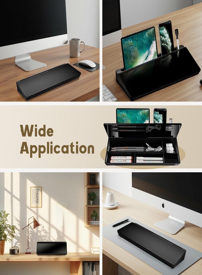 DMTVAL Desktop Whiteboard, Dry Erase Board Computer Keyboard with Marker, Desk Organizers with Accessories for School, Home and Office Supplies (Black) - Image 3