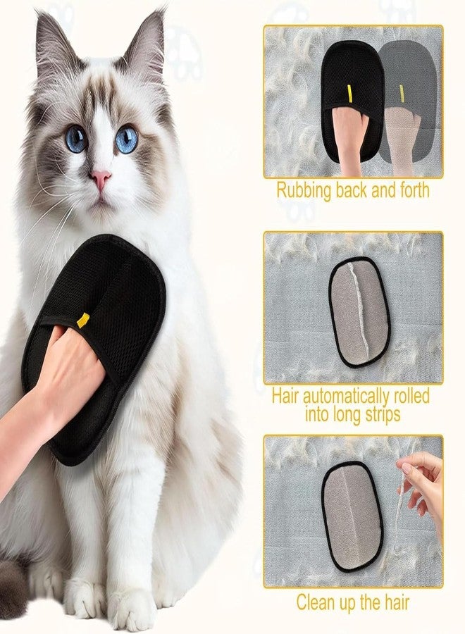 CLICKSY Pet Hair Remover, Electrostatic Pet Hair Removal Gloves, Reusable Cat & Dog Hair Remover for Couch, Furniture, Carpet, Curtain, Upgraded Animal Fur Removal Tool, Cat Grooming Gloves [1-PCS] - Image 4