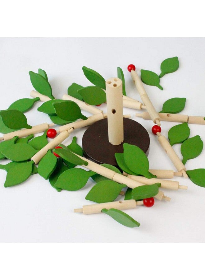 Carykon Early Childhood Building Blocks Wooden Assembling Tree Combination Boys and Girls DIY Disassembly Puzzles Educational Toys Home Office Decoration (Green)-3 Yrs+ - Image 3