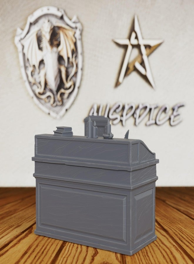 AUSPDICE Unpainted 28mm Scale Study Furniture - 2-Piece TTRPG Scholar's Desk & Chair Scenery, Detailed Wizard Tower Map Props for Dungeons and Dragons & Miniature Game - Writing Desk (AS595) - Image 5