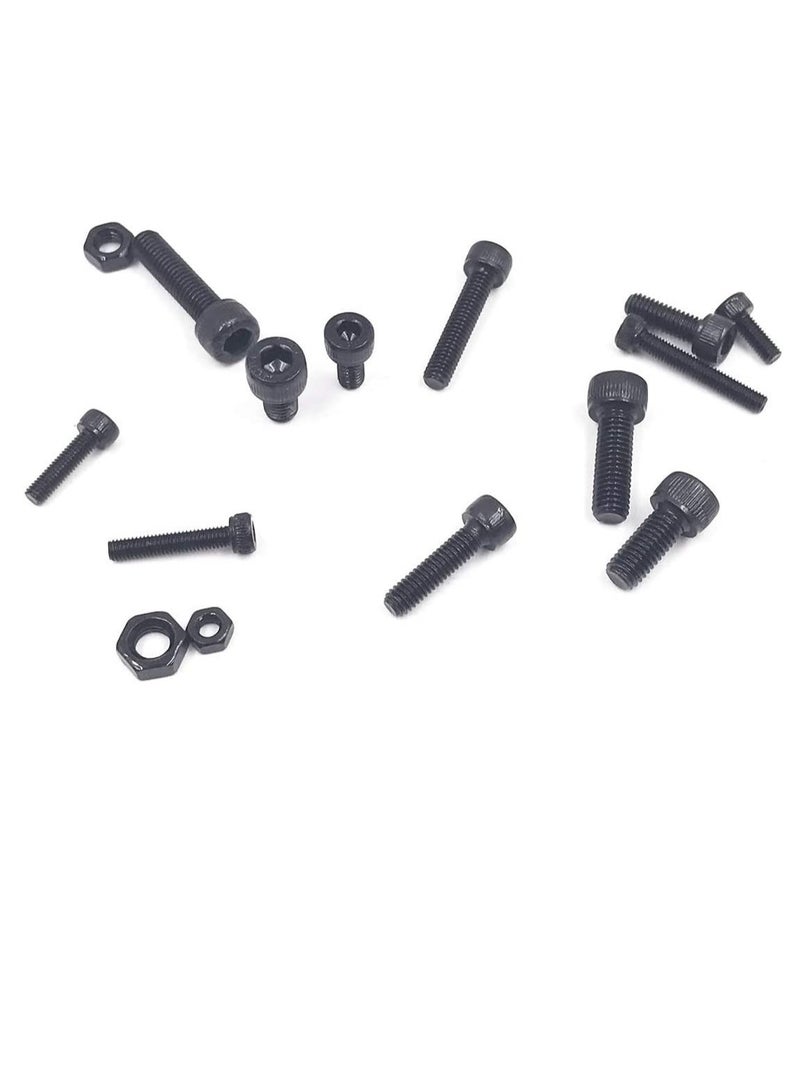 SOLARAE Cap Screws 50pcs Socket Screw Set M2 M2.5 M3 M4 M5 M6 M8 Flat Head Countersunk Head Black Grade Alloy Steel Hex Socket Head Cap Screw Screws Fastener (Size: 20mm, Type: M6) - Image 4