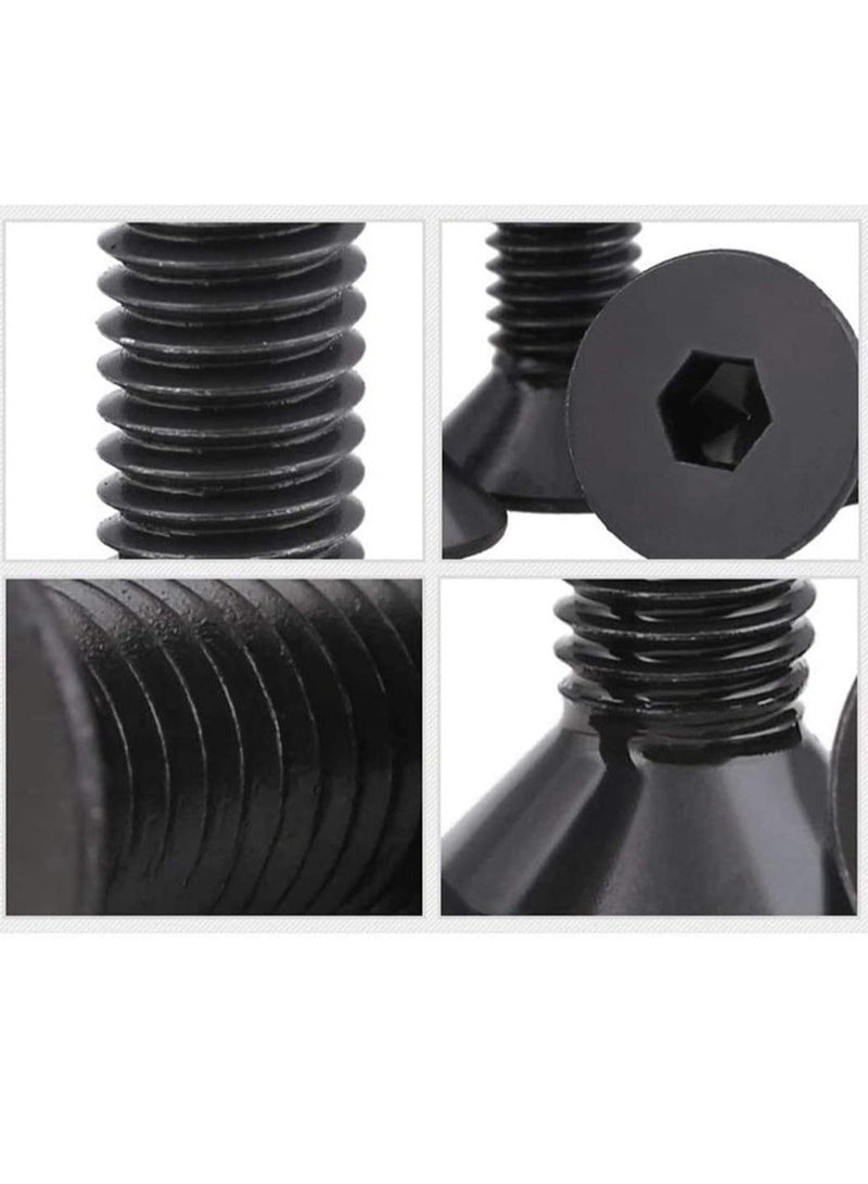 SOLARAE Cap Screws 50pcs Socket Screw Set M2 M2.5 M3 M4 M5 M6 M8 Flat Head Countersunk Head Black Grade Alloy Steel Hex Socket Head Cap Screw Screws Fastener (Size: 20mm, Type: M6) - Image 3