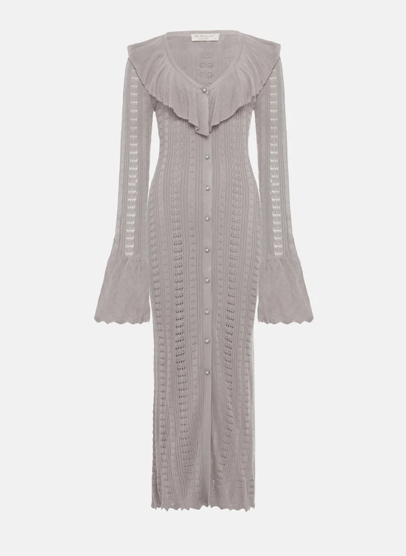 ليتشي فستان ماكسي من الدانتيل محبوك