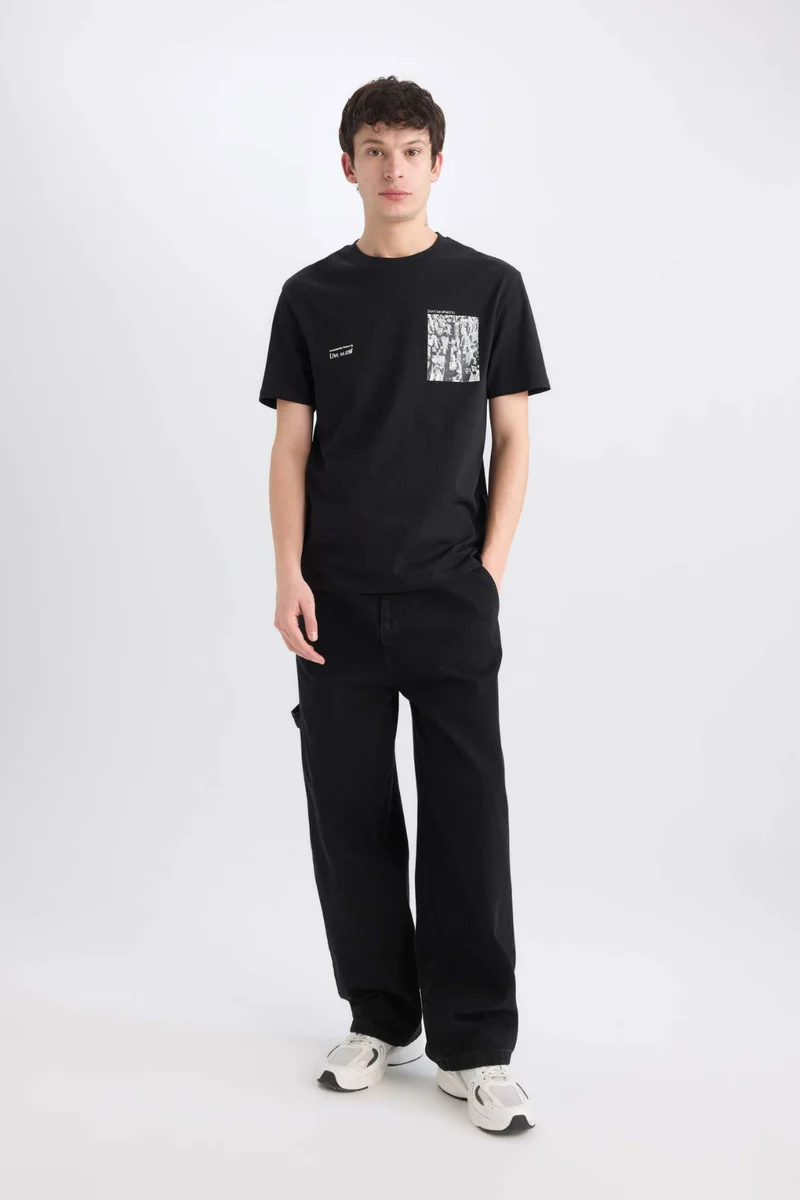DeFacto Regular Fit Crew Neck Short Sleeve T-Shirt