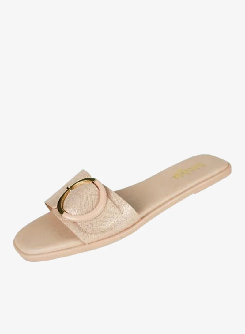Michelle Morgan beige 092-2782 Michelle Morgan Ladies Flat Heel Sandals 114RL105 for Women | Best Price UAE