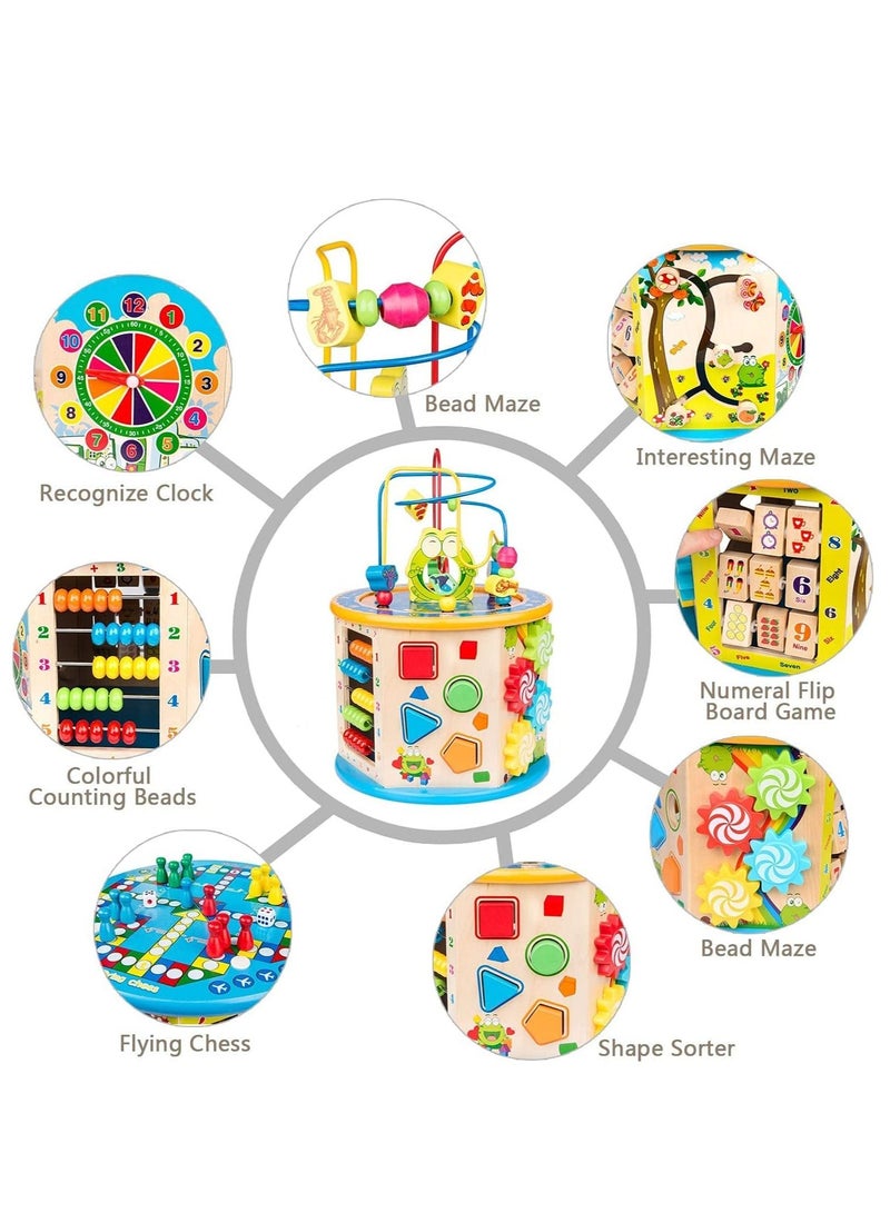 ومدي نشاط ألعاب مكعبات للأطفال مكعبات خشبية تعليمية متاهة الخرزة - Image 2