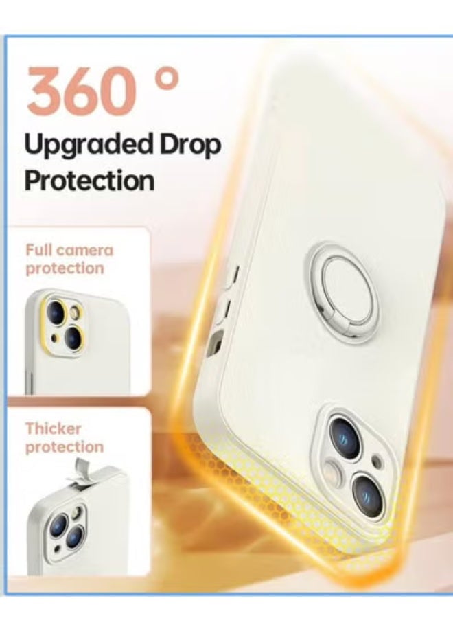 جولف لينك غطاء خلفي لحماية هاتف آيفون 14 بلس، لون أبيض - Image 2