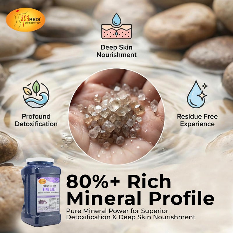 SPA REDI Foot Soak for Pedicure Preparation & Therapeutic Foot Treatment | Pure Mineral Power for Superior Detoxification & Deep Skin Nourishment | Luxurious Spa-Level Calm & Rejuvenation 128 Oz - Image 3