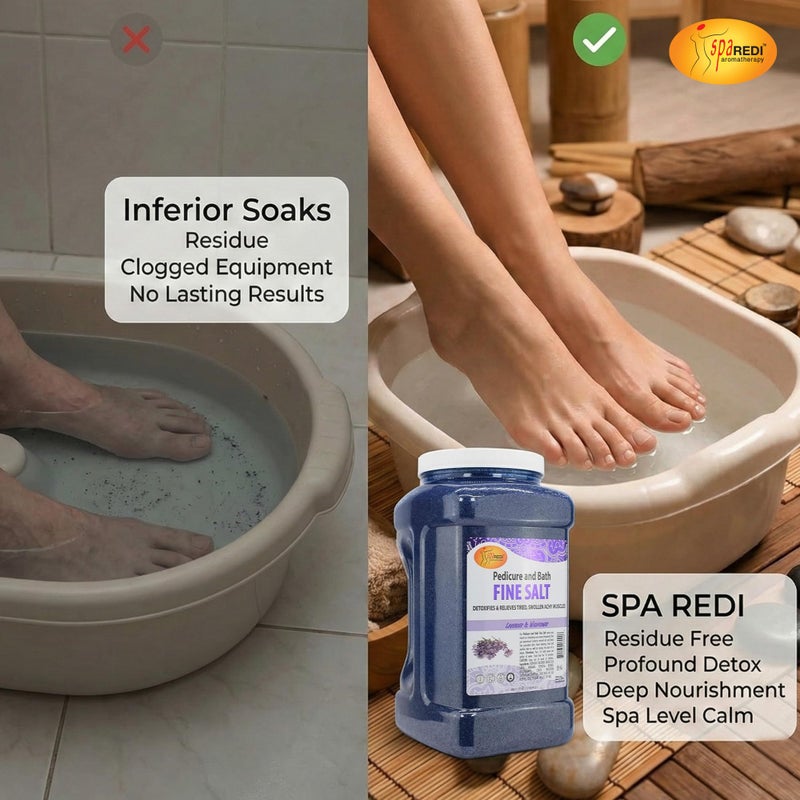 SPA REDI Foot Soak for Pedicure Preparation & Therapeutic Foot Treatment | Pure Mineral Power for Superior Detoxification & Deep Skin Nourishment | Luxurious Spa-Level Calm & Rejuvenation 128 Oz - Image 2